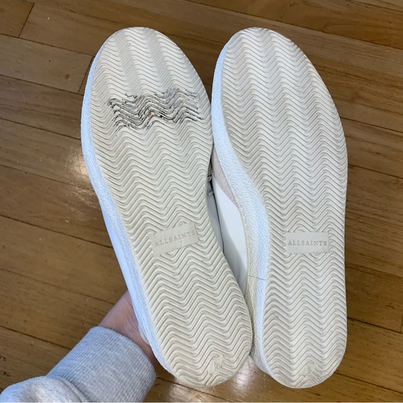 AllSaints Thelma Suede Low Top Sneakers in White - Size 6 - Picture 7 of 7